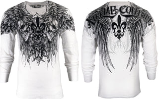 Xtreme Couture by Affliction Men's Thermal Shirt GATHER White