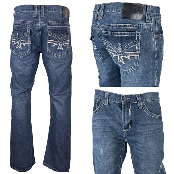 Xtreme Couture by Affliction Men's Denim Jeans Cross Dark Blue