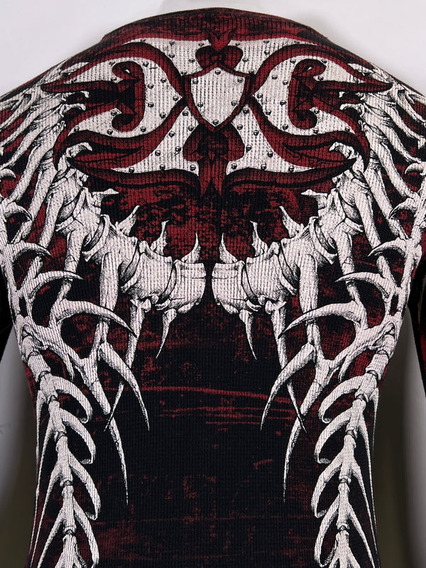 Xtreme Couture by Affliction Men's Thermal Shirt BARE BONE Black