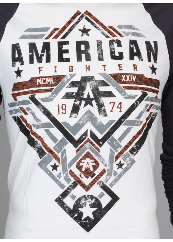 American Fighter Men's Long Sleeve Hoodie LANE shirt Gray */