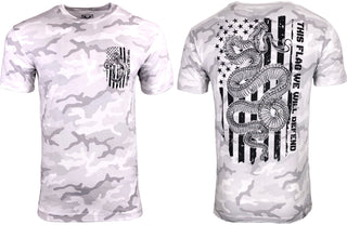 Howitzer Style Men's T-Shirt DEFEND FLAG Military Grunt MFG