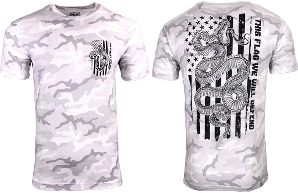 Howitzer Style Men's T-Shirt DEFEND FLAG Military Grunt MFG