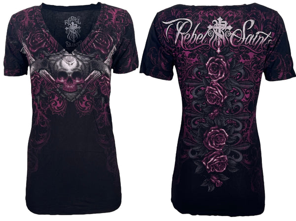 Rebel Saint by Affliction Women's T-shirt Silent Scream