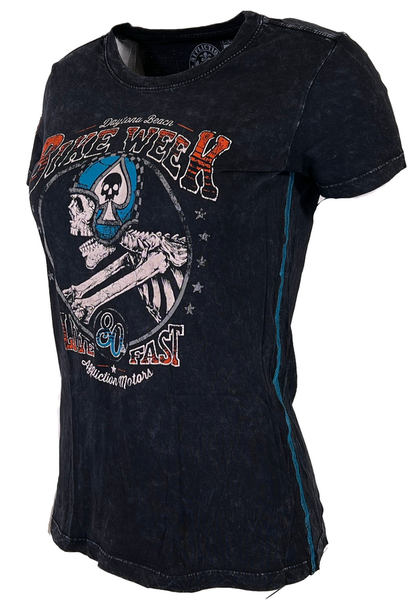 Affliction Women's Short sleeve T-Shirt DAYTONA 80