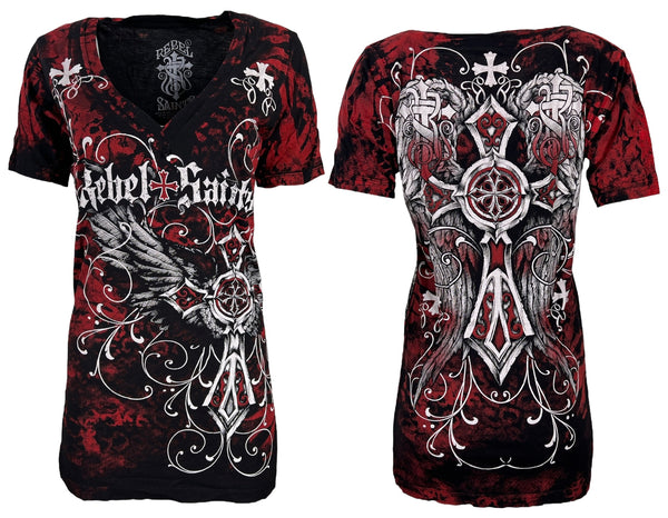 Rebel Saint by Affliction Women's T-shirt Story Teller