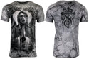 Rebel Saint By Affliction Men's T-shirt MOURNFUL Biker Skull Tattoo S-5XL