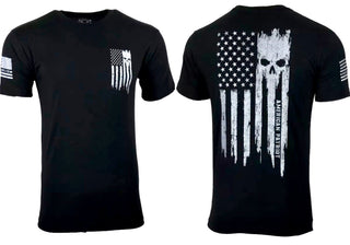 HOWITZER Clothing Men's T-Shirt S/S PATRIOT TORN Black Label