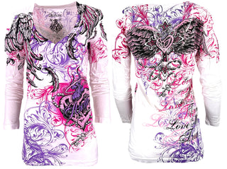 Archaic by Affliction Women's T-shirt Mi Amore ^