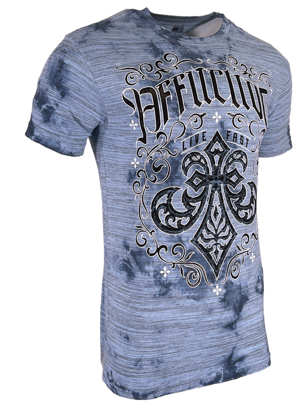 Affliction Men's T-shirt WINTER EPITAPH Crystal Wash