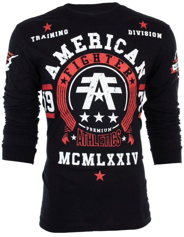 American Fighter Men's Long Sleeve Shirt Dalton Black