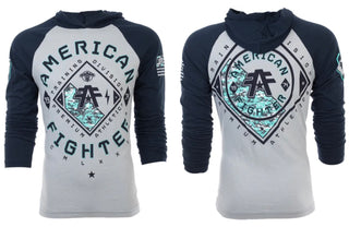 American Fighter Men's Long Sleeve Hoodie RICHMOND shirt Grey