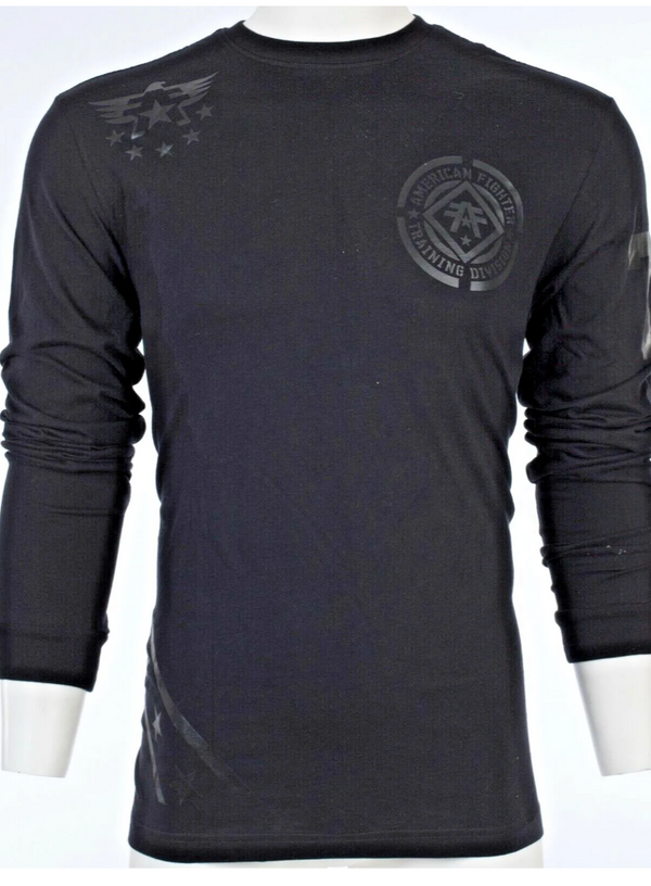 American Fighter Men's Long Sleeve Shirt AVERETT Black