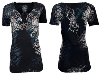 Rebel Saint by Affliction Women's T-shirt Saint Rouge
