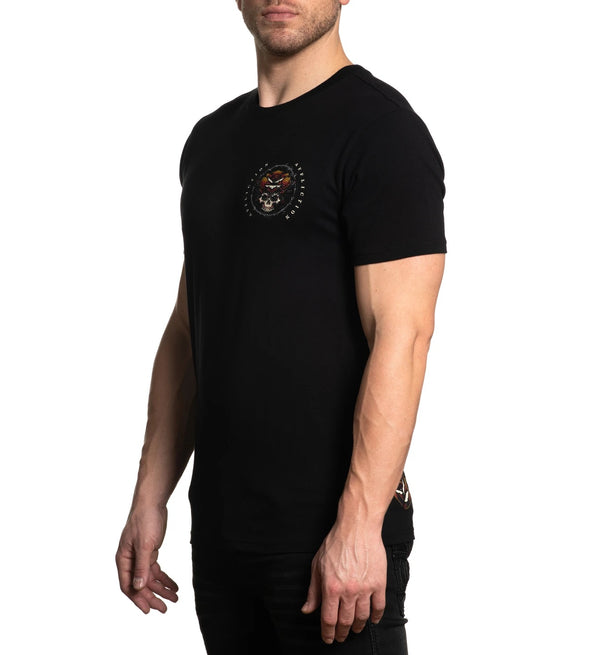 AFFLICTION Men's T-Shirt S/S JUNGLE ROT Premium Black Label Biker MMA