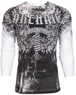 ARCHAIC Mens Long Sleeve HOLYMAN Crewneck THERMAL T-Shirt