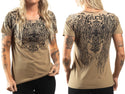 Affliction Women's T-Shirt Carvina Scoop Neck  ^