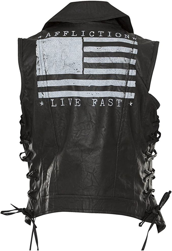 AFFLICTION CLUTCH VEST Women's Jacket Black