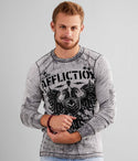 AFFLICTION Men's Long Sleeve Reversible Thermal Shirt CORE DIVISION