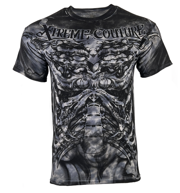 Xtreme Couture By Affliction Men's T-Shirt BIOMECHANICAL Grey