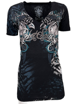 Rebel Saint by Affliction Women's T-shirt Saint Rouge