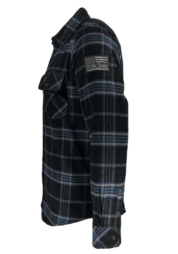 Howitzer Style Men's Button Down Flannel Armaments Military Grunt MFG