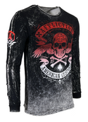 AFFLICTION Men's T-shirt SPEED RUN Reversible Shirt Skull Biker S-2XL NWT