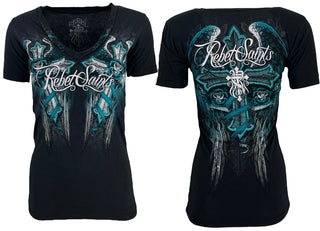 Rebel Saint by Affliction Women's T-shirt Soft Touch ^