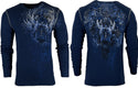 Archaic By Affliction Men's Thermal Shirt Marble