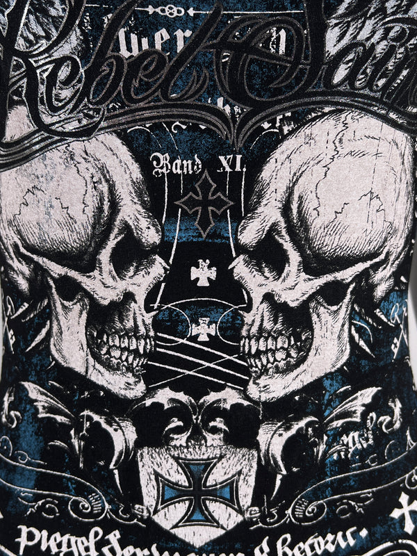 Rebel Saint by Affliction Women's T-shirt Mockingbird