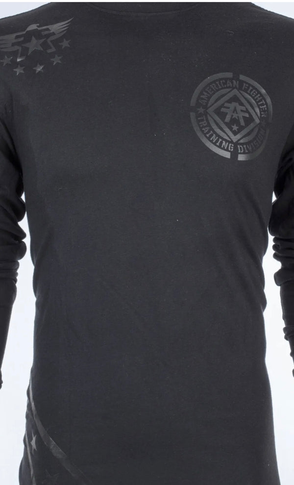 American Fighter Men's Long Sleeve Shirt AVERETT Black