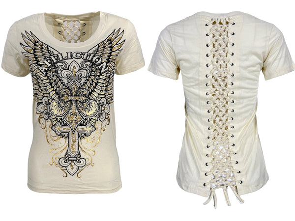 Affliction Women's T-Shirt Opus  ^