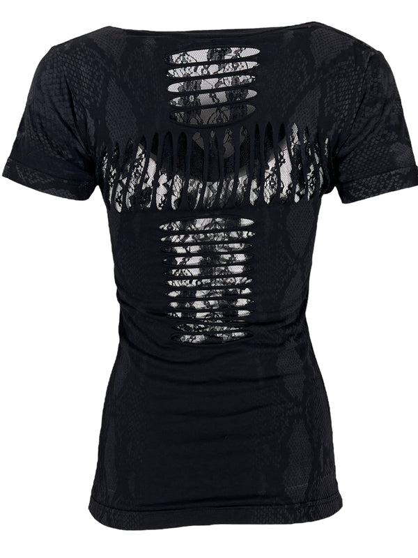 Rebel Saint by Affliction Women's T-shirt Queen Lord  ^