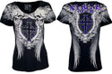 Xtreme Couture By Affliction Women's T-shirt PULVERIZE Black