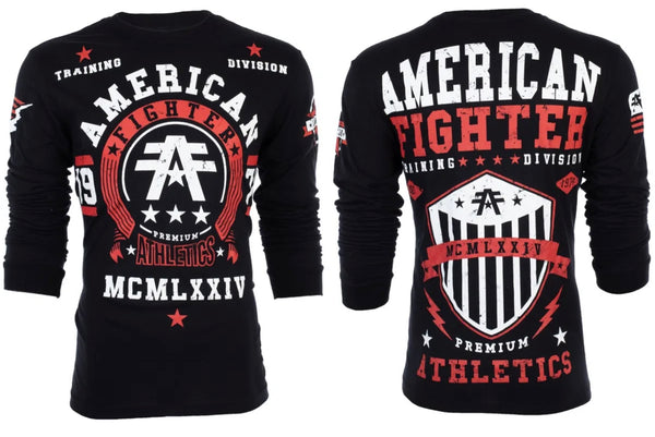American Fighter Men's Long Sleeve Shirt Dalton Black