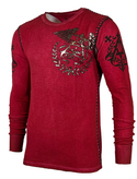 Archaic Affliction Men's Thermal shirt BLACK PRAYER (Red) +