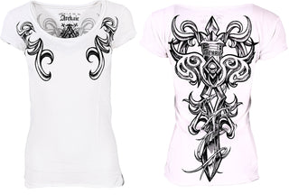 Archaic by Affliction Women's T-shirt Killer Widow ^