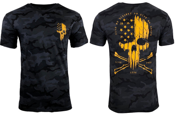 Howitzer Style Men's T-Shirt LIBERTY OR DEATH Military Grunt MFG