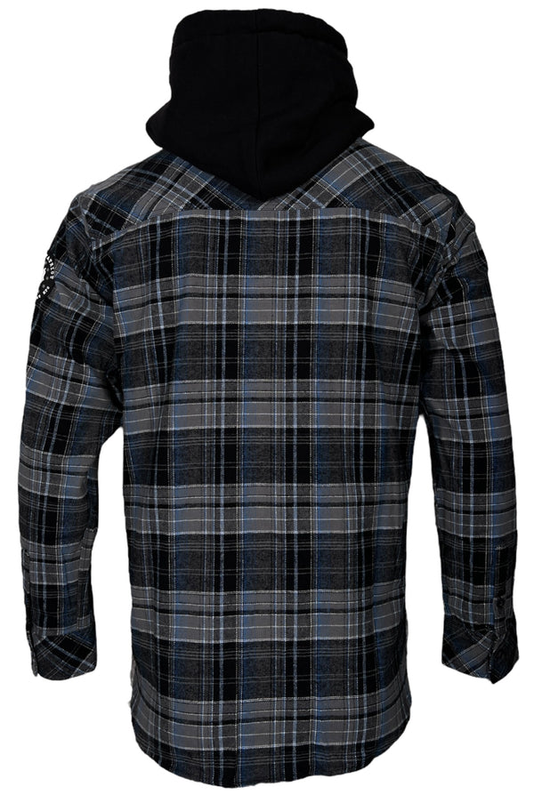 Howitzer Style Men's Button Down Hoodie Flannel Sniper Military Grunt MFG