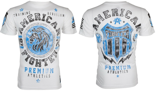 AMERICAN FIGHTER Alabama Lion White Athletic Fit Mens Crewneck T-shirt XL-3XL */