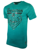 AMERICAN FIGHTER Men's T-shirt CRYSTAL RIVER Ocean Teal Athletic XS-4XL