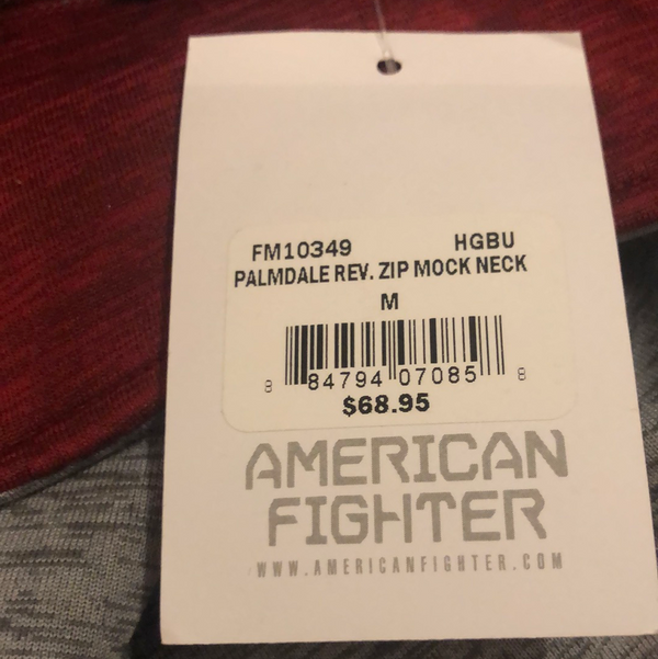 AMERICAN FIGHTER Men's Pullover PALMDALE Reversible Zip Premium MMA