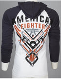 American Fighter Men's Long Sleeve shirt Hoodie LANE Gray