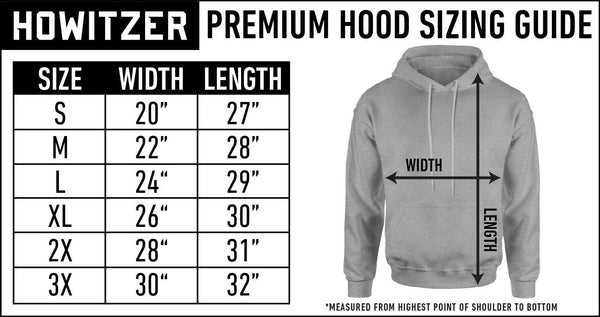 HOWITZER Clothing Men's Hoodie ZIP UP SIEGE ZIP Hood Black Label