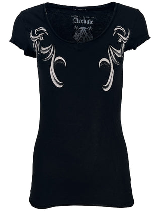 Rebel Saint by Affliction Women's T-shirt Killer Widow ^