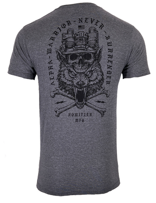 Howitzer Style Men's T-Shirt ALPHA WARRIOR Military Grunt MFG