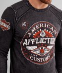 AFFLICTION Men's Long Sleeve Reversible Thermal Shirt CORE DIVISION