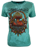 Affliction Women's T-Shirt Queenie Rae ^