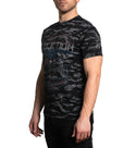 AFFLICTION CK BASILONE Men's T-shirt Navy Lava Wash