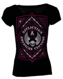 Affliction Women's  T-shirt MASS POWER Black