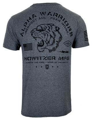 Howitzer Style Men's T-Shirt Fear None Alpha Military Grunt MFG